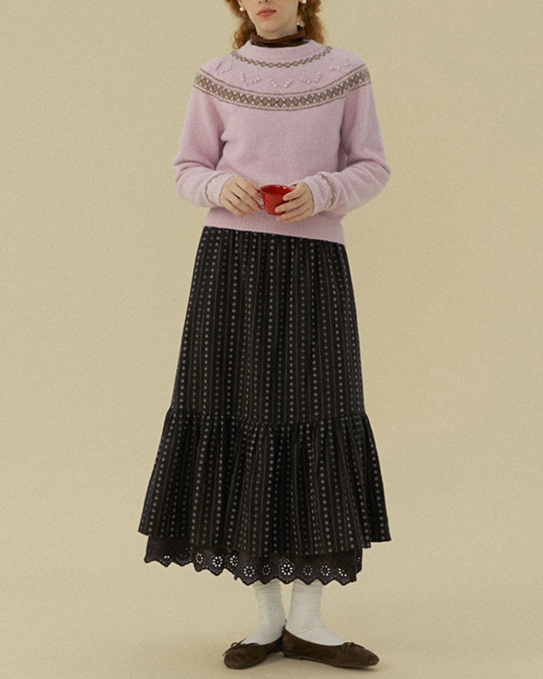 Floral Striped Mermaid Skirt　SK014