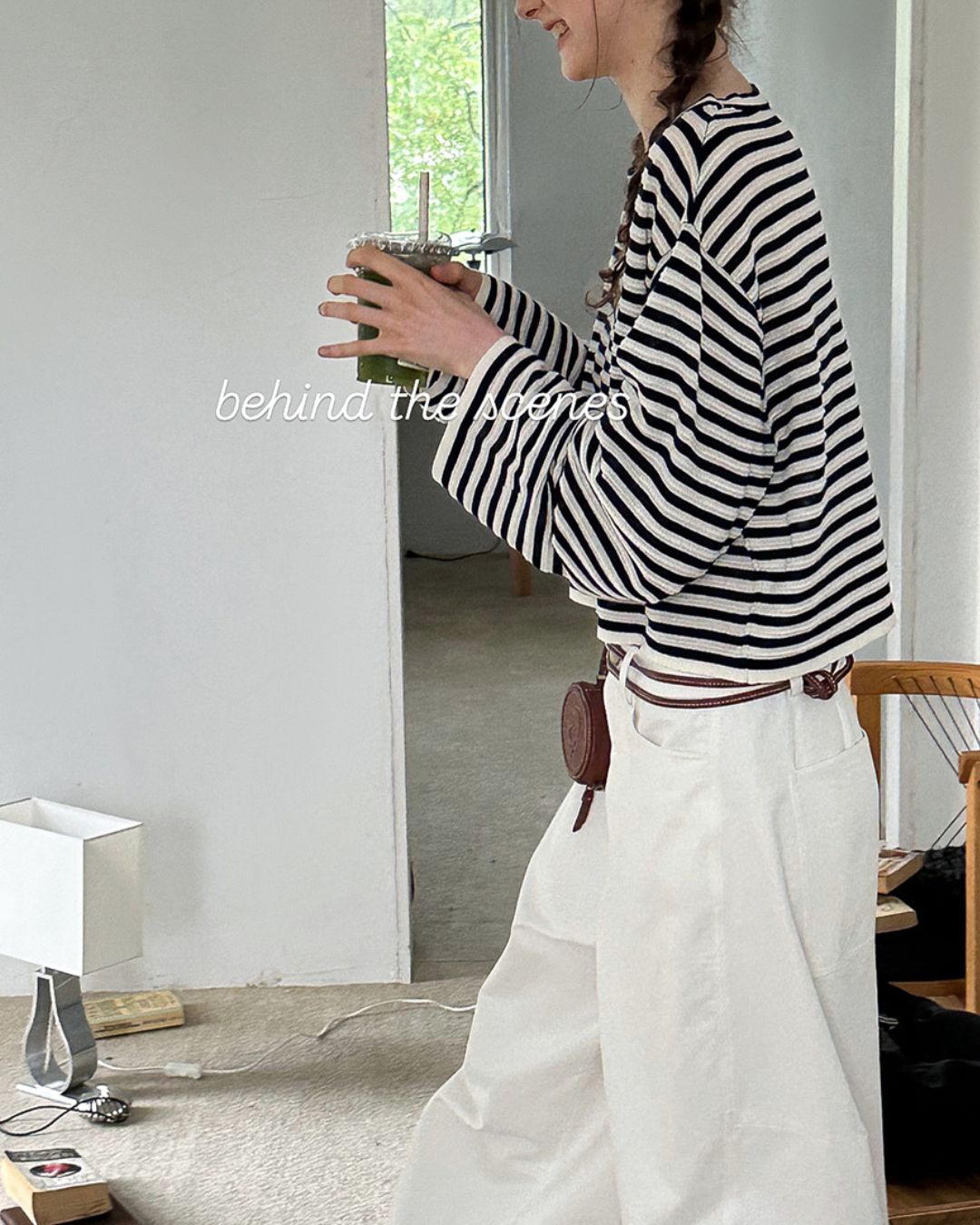 Striped Knit T-shirt　KN018