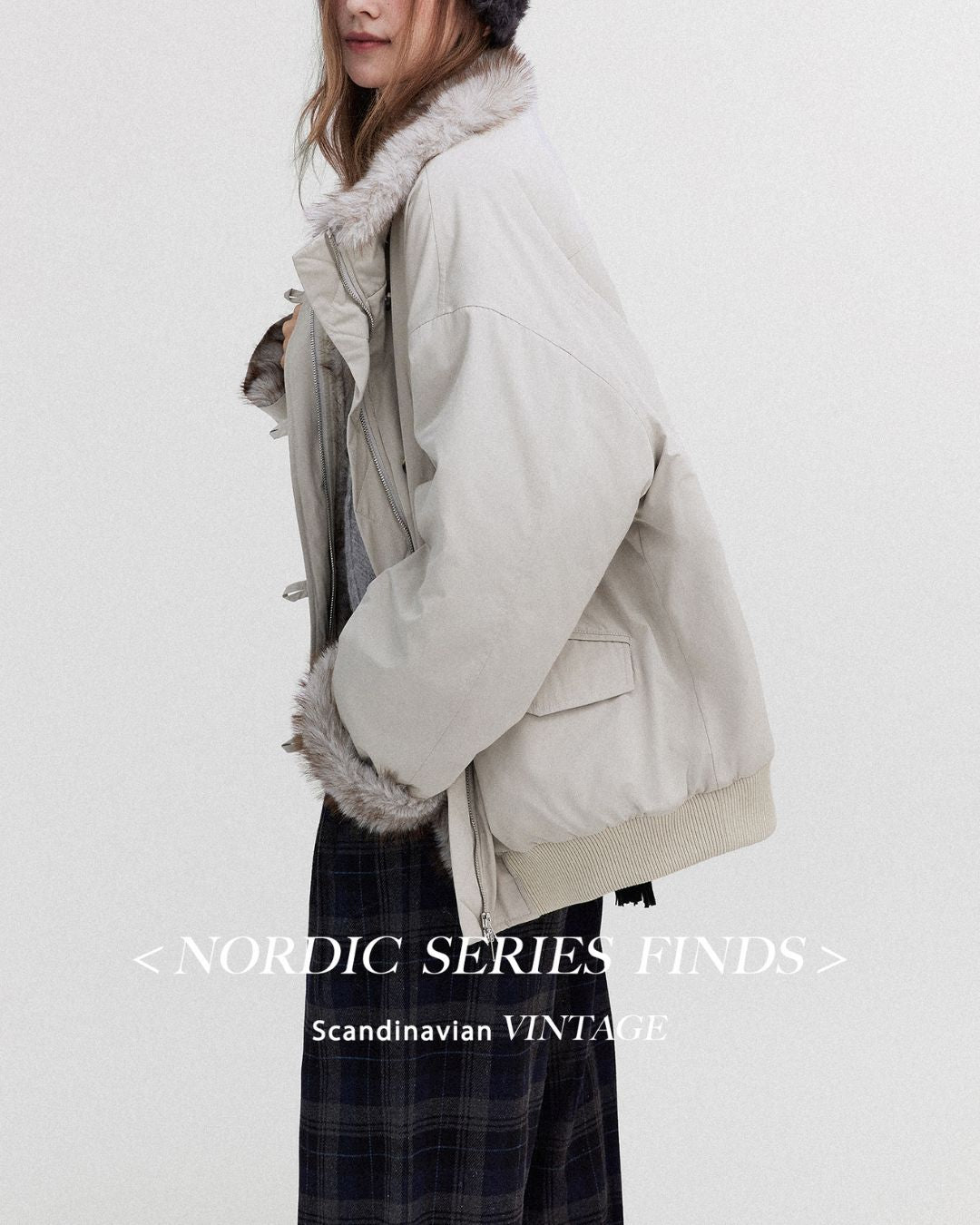 Oversized Fur Work Jacket　JK059