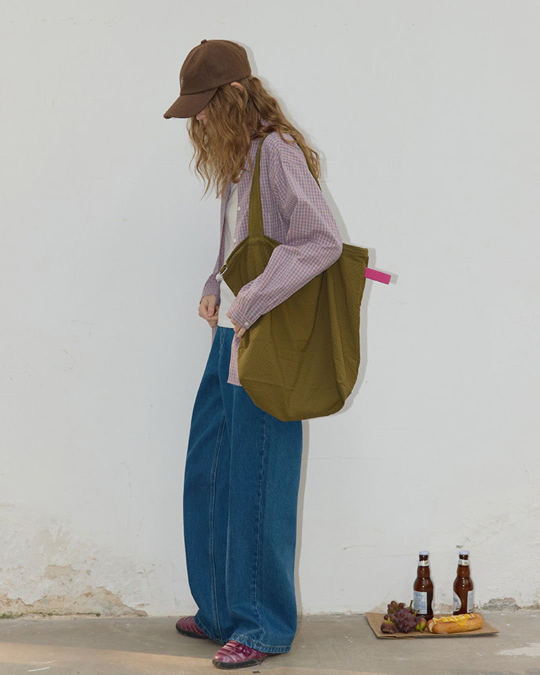 Cotton Pink Check Shirt　LS050