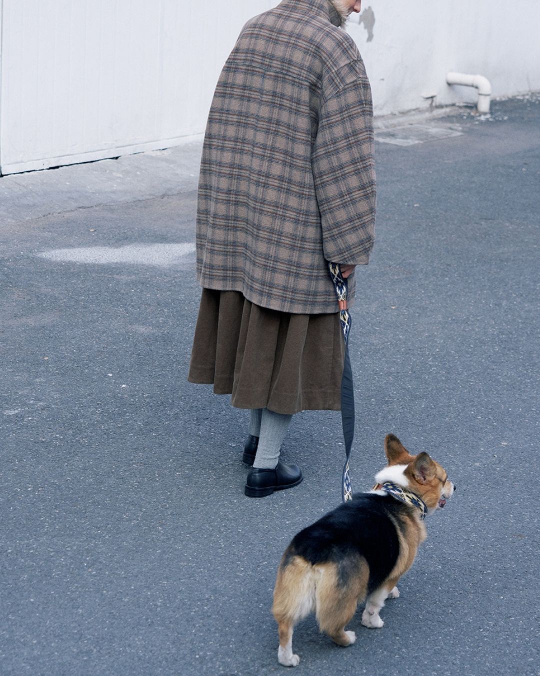 Stand Collar Duffle Check Coat　CT031