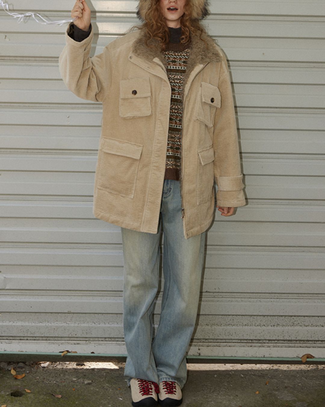 Jacquard Border Knit Vest　KN050