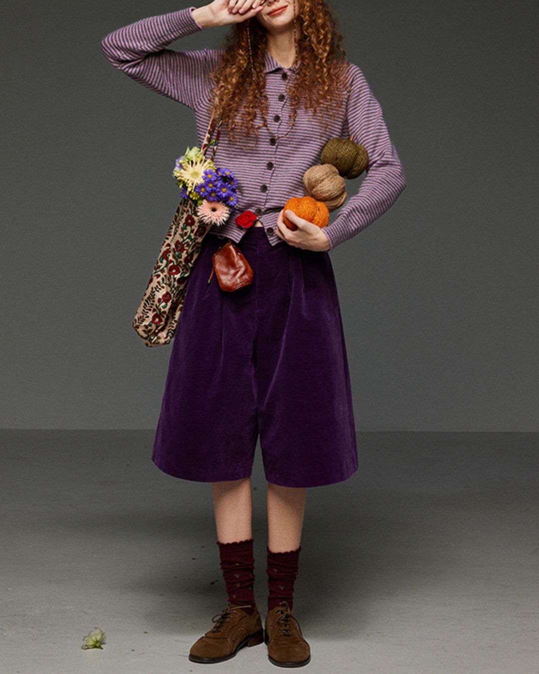 Retro Border Knit Cardigan　KN036