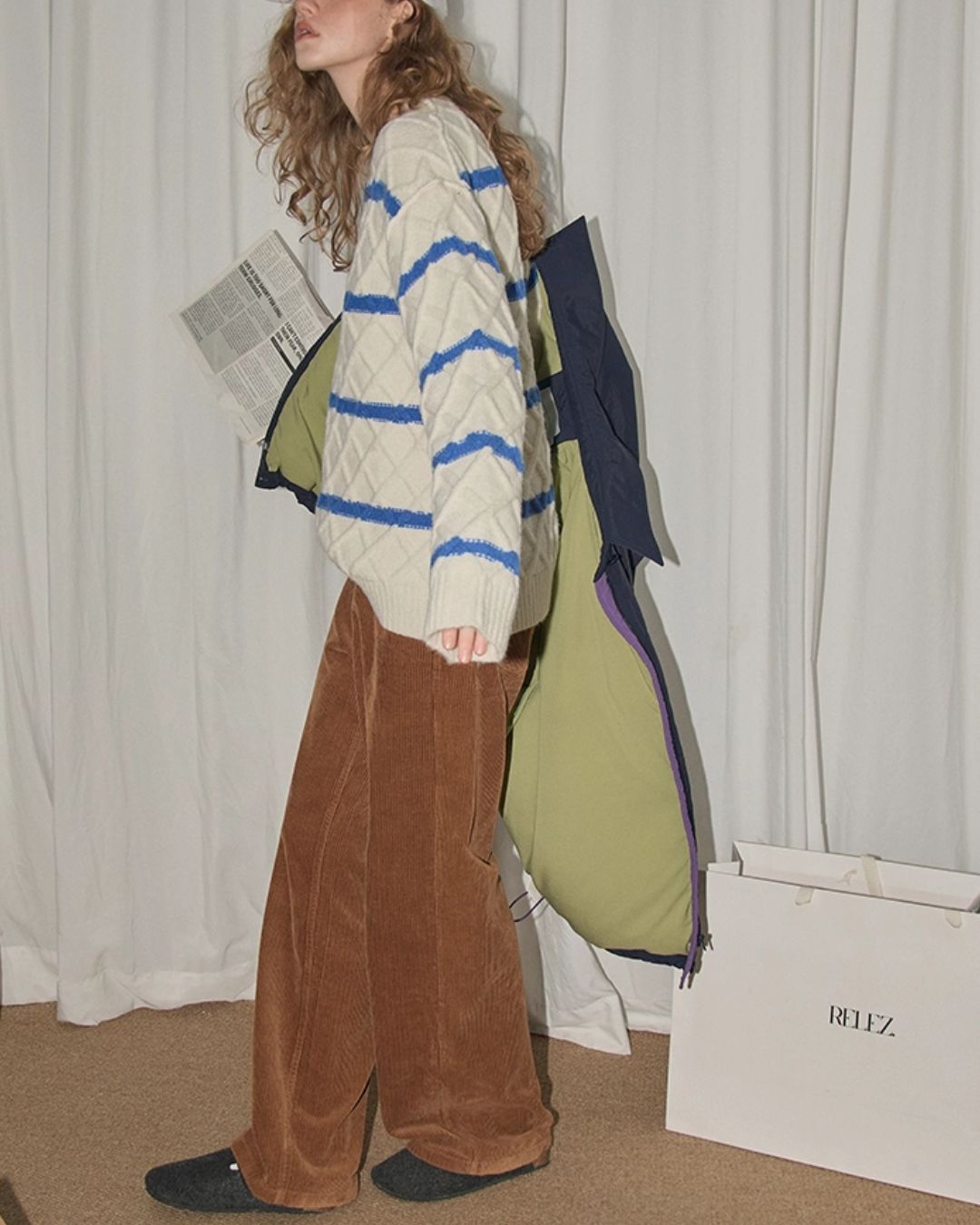 Corduroy Straight Pants　PT019