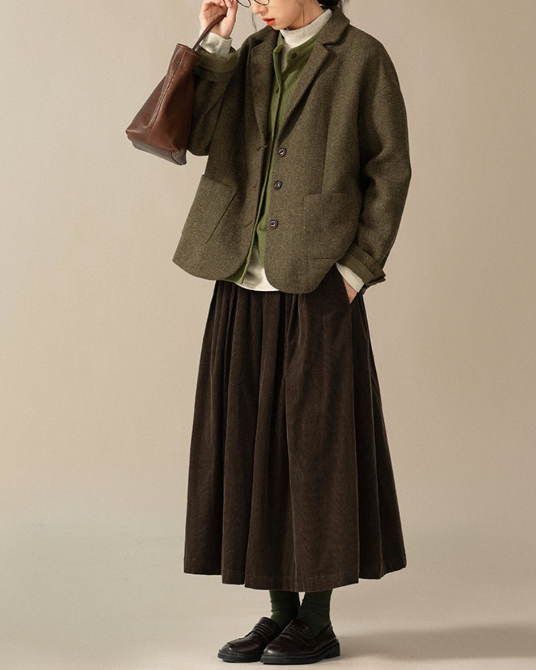 Retro Tweed Tailored Jacket　JK032