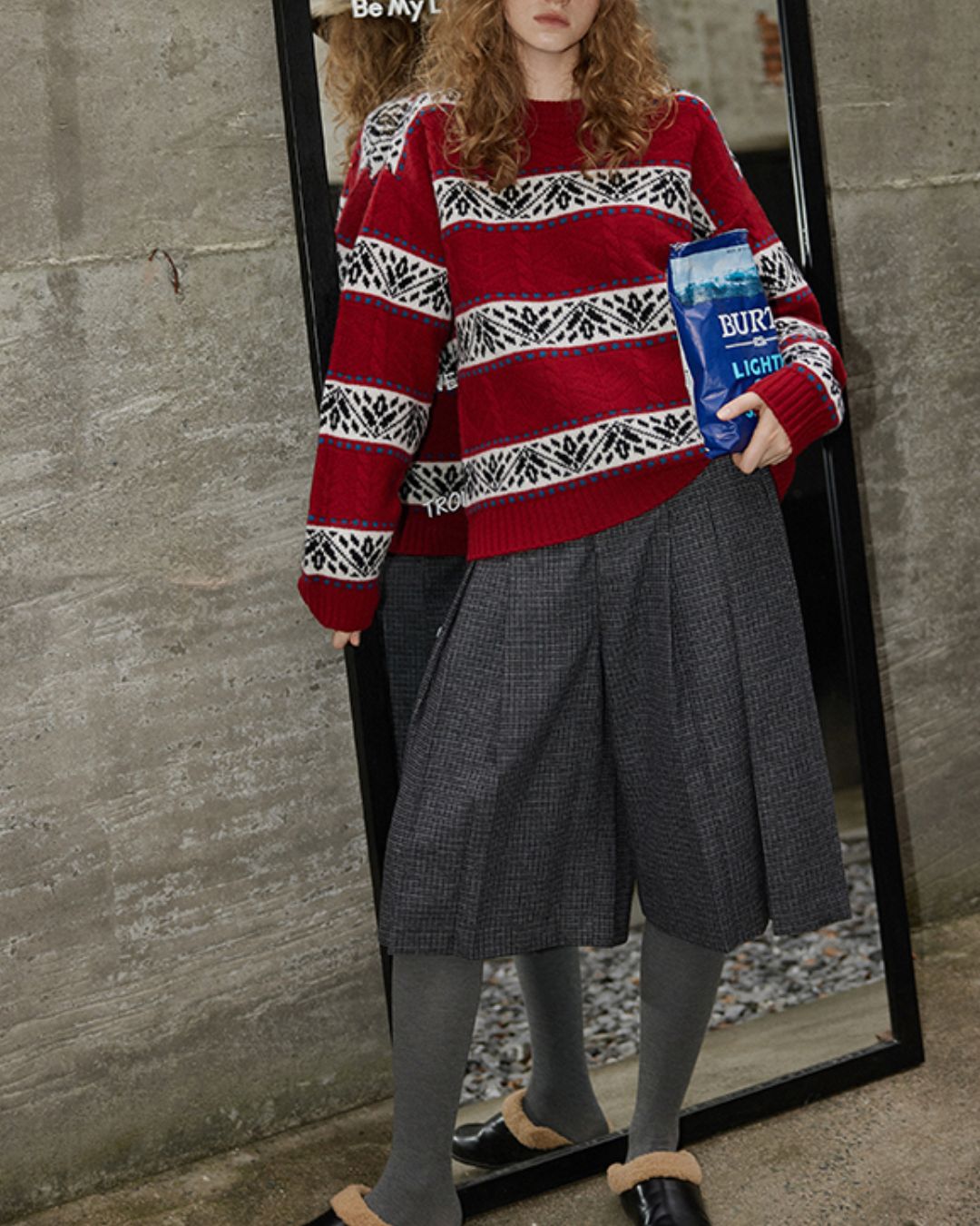 Check Pleated Culottes　PT016