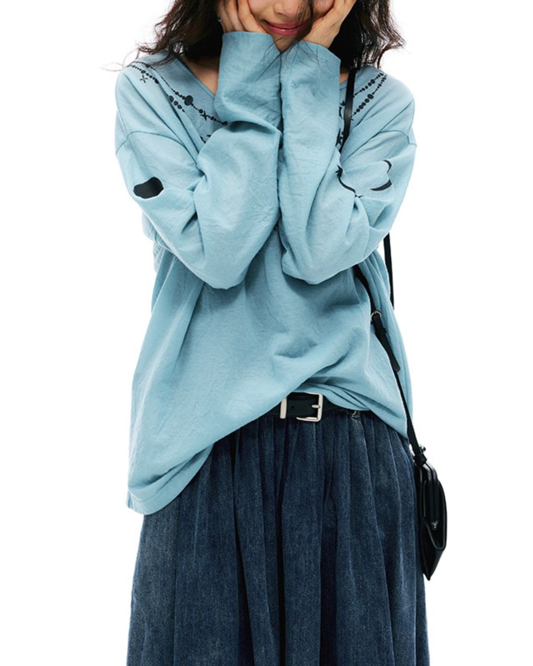 Relaxed Fit Sheer Print T-shirt　LT025