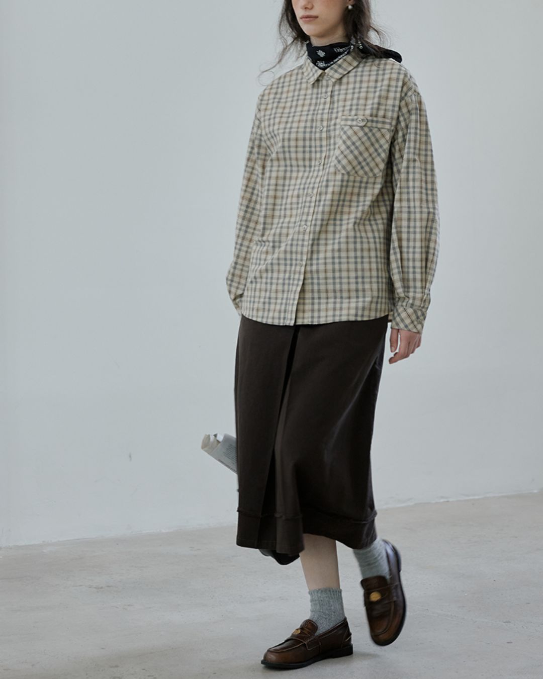 Retro Check Pocket Shirt　LS017