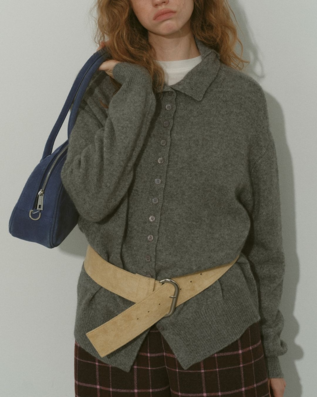 High-neck Knit Cardigan　KN074