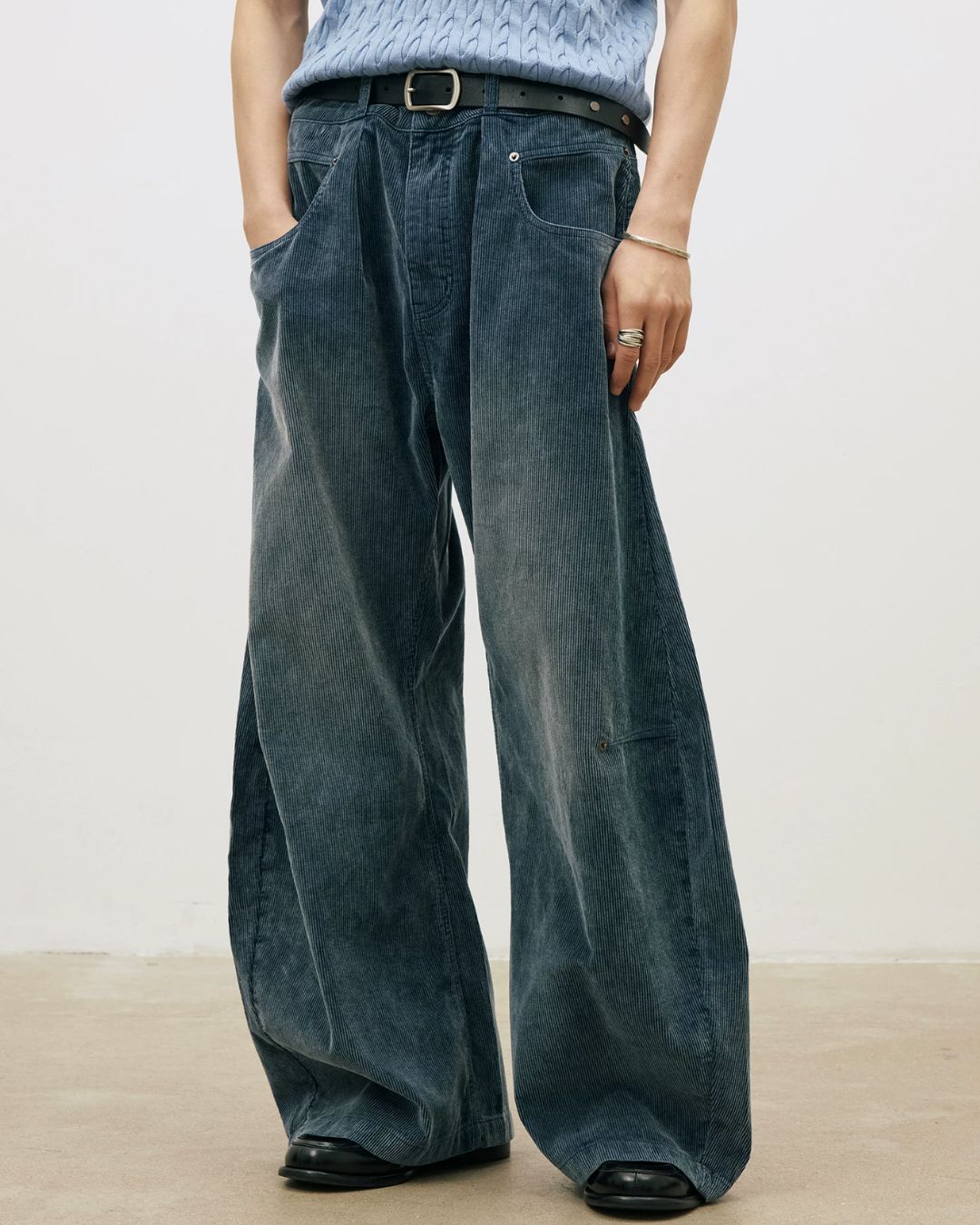 Washed Corduroy Curve Pants　PT044