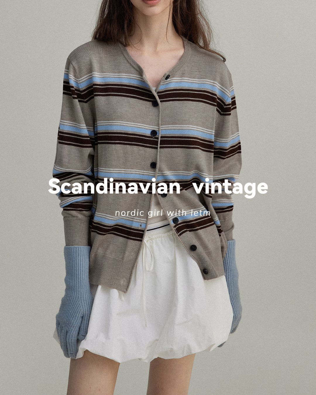 Border Knit Cardigan　KN021