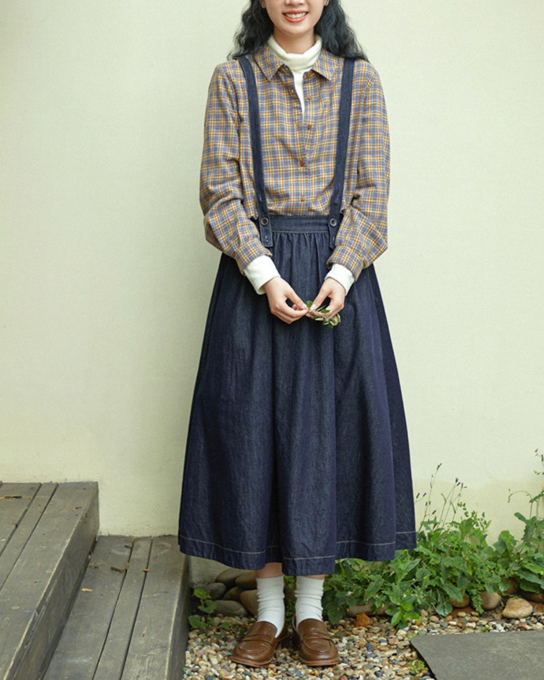 Check Retro Shirt　LS059