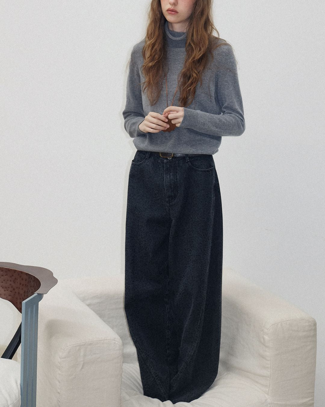 Cashmere Blend High Neck Knit　KN026