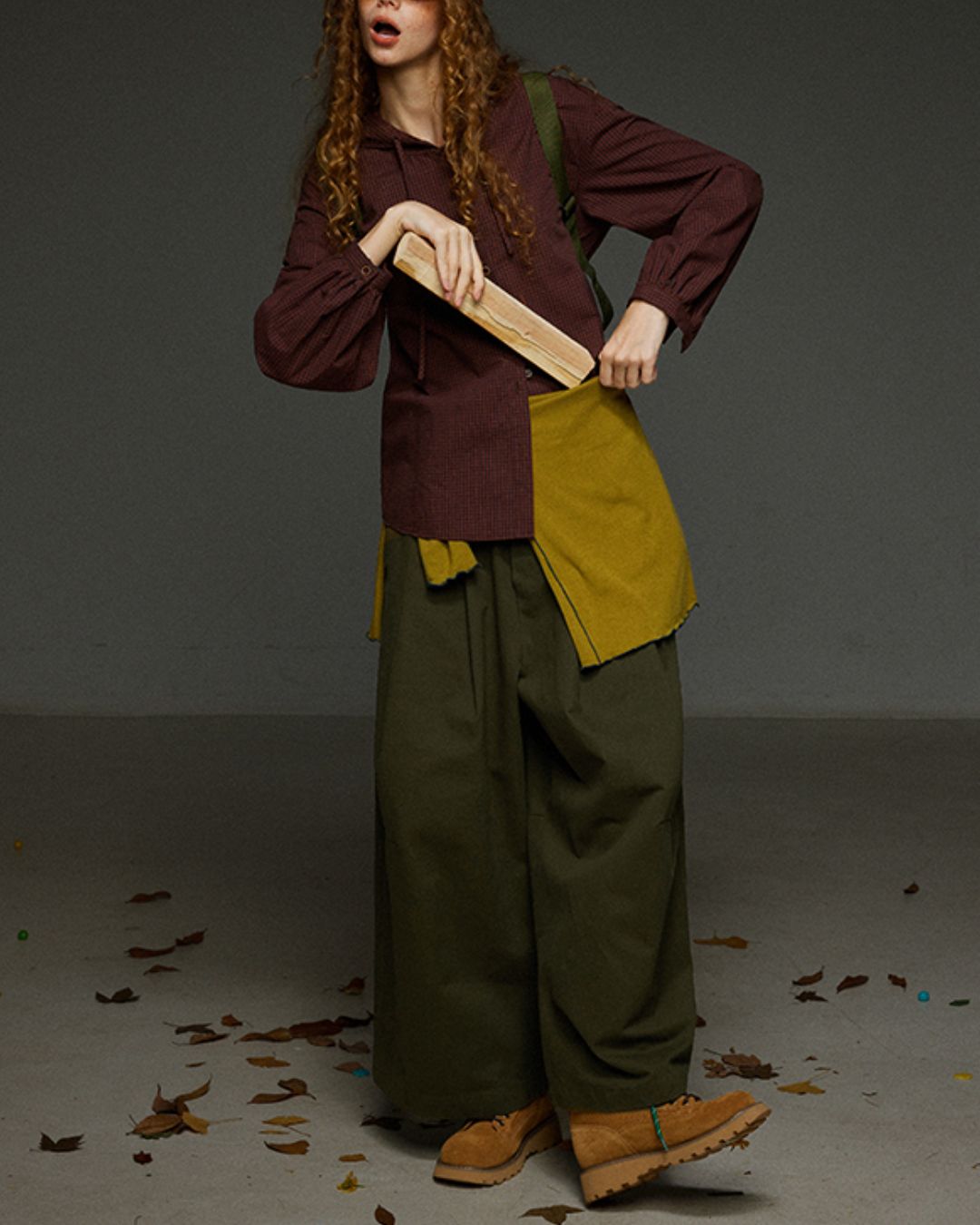 Hooded Checked Shirt　LS031