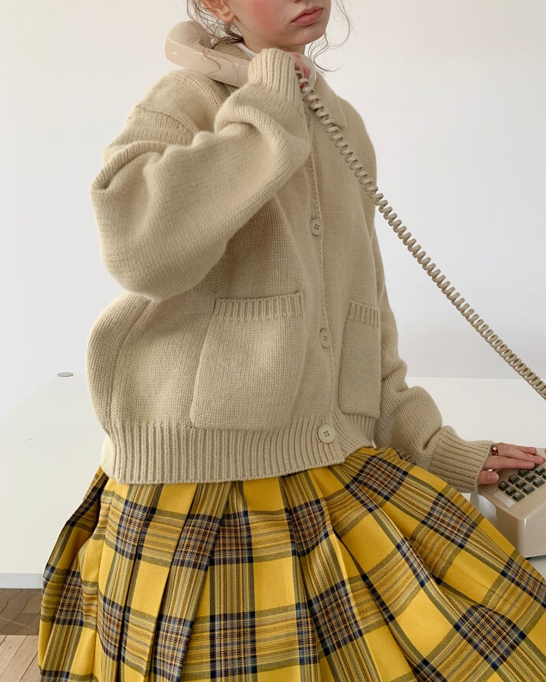 Retro Button Knit Cardigan　KN004