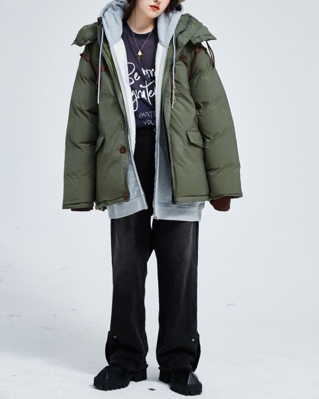 White Duck Down Work Jacket　JK073