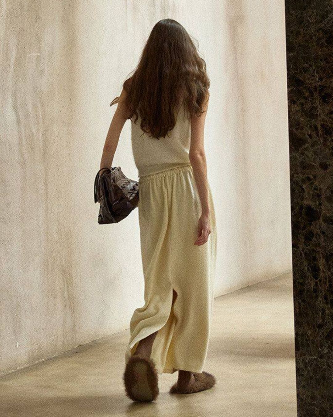 Cocoon Knit Long Skirt　SK017