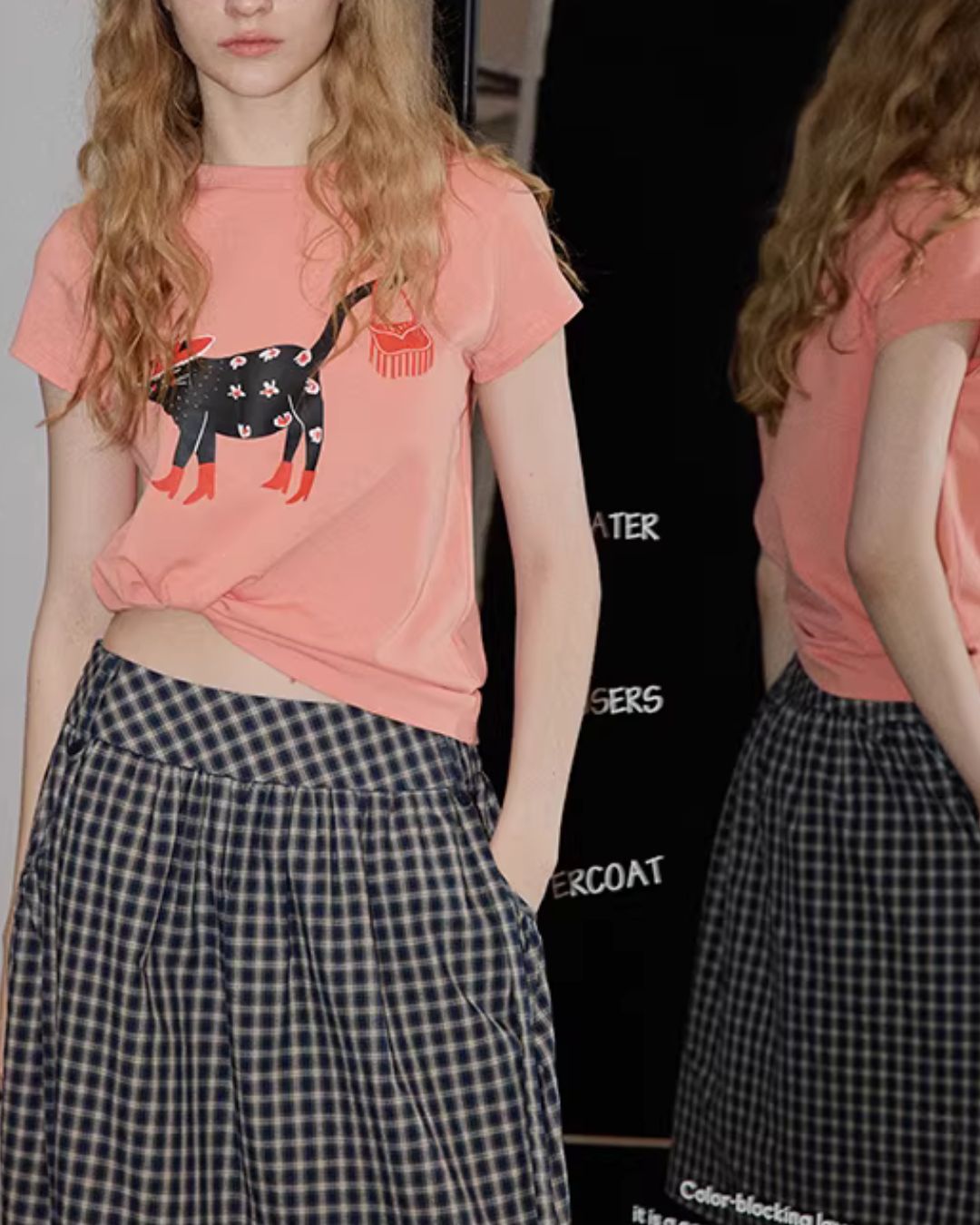 Black Cat Short Sleeve T-Shirt　ST005
