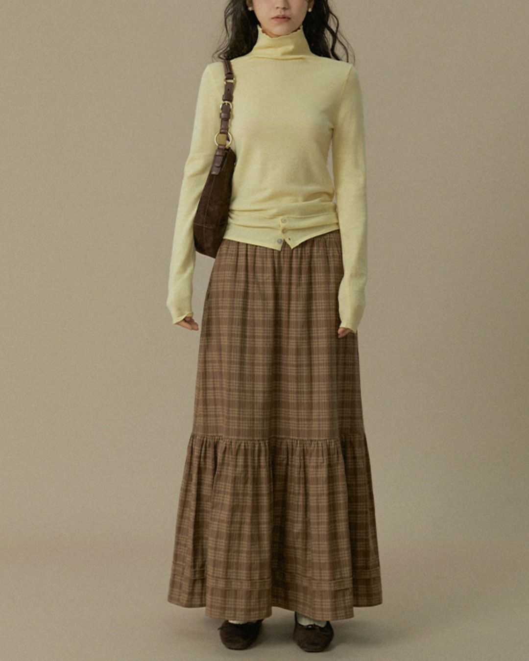 Slim Fit Turtleneck Top　LT018