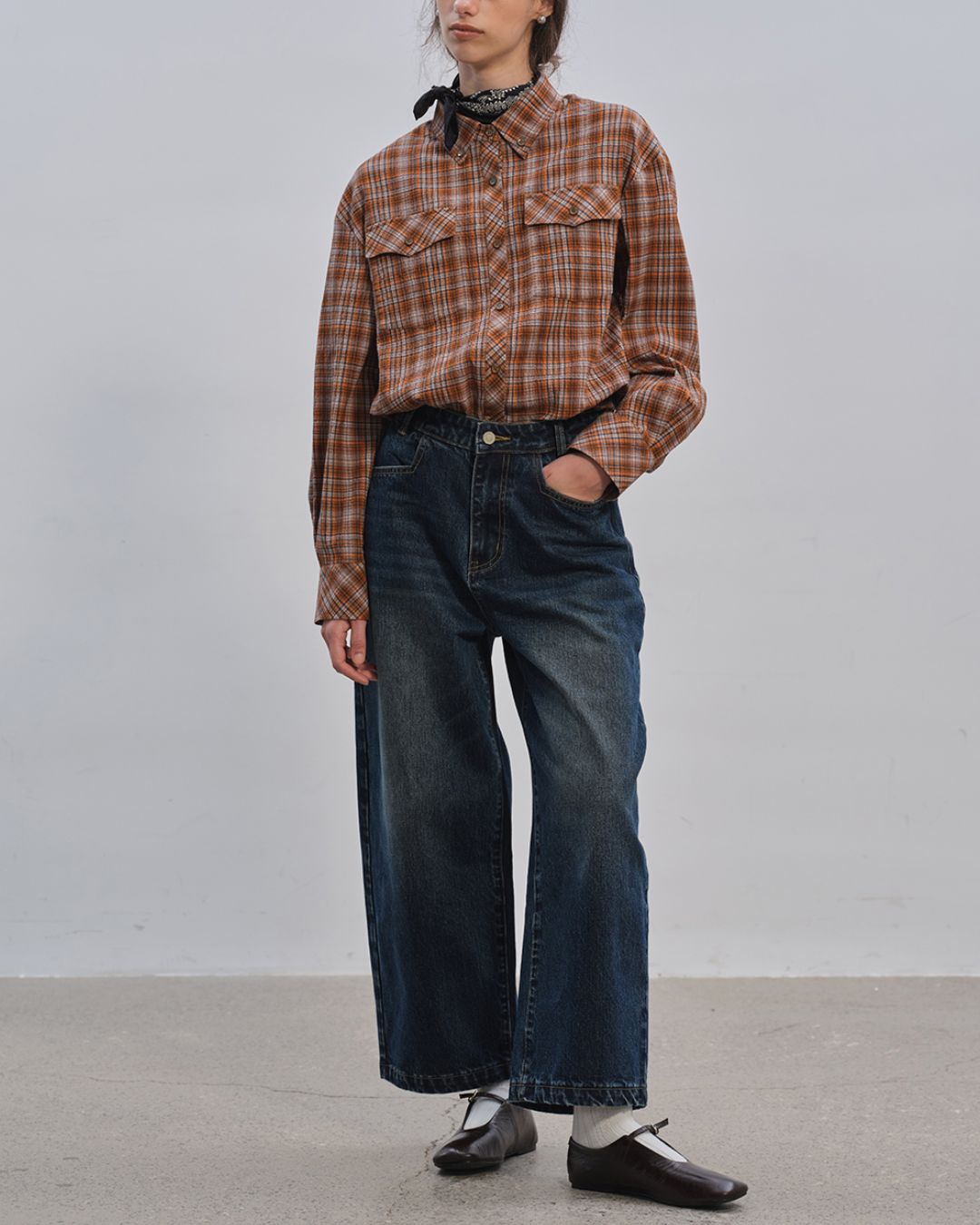 Curved Ankle Denim Pants　DP005