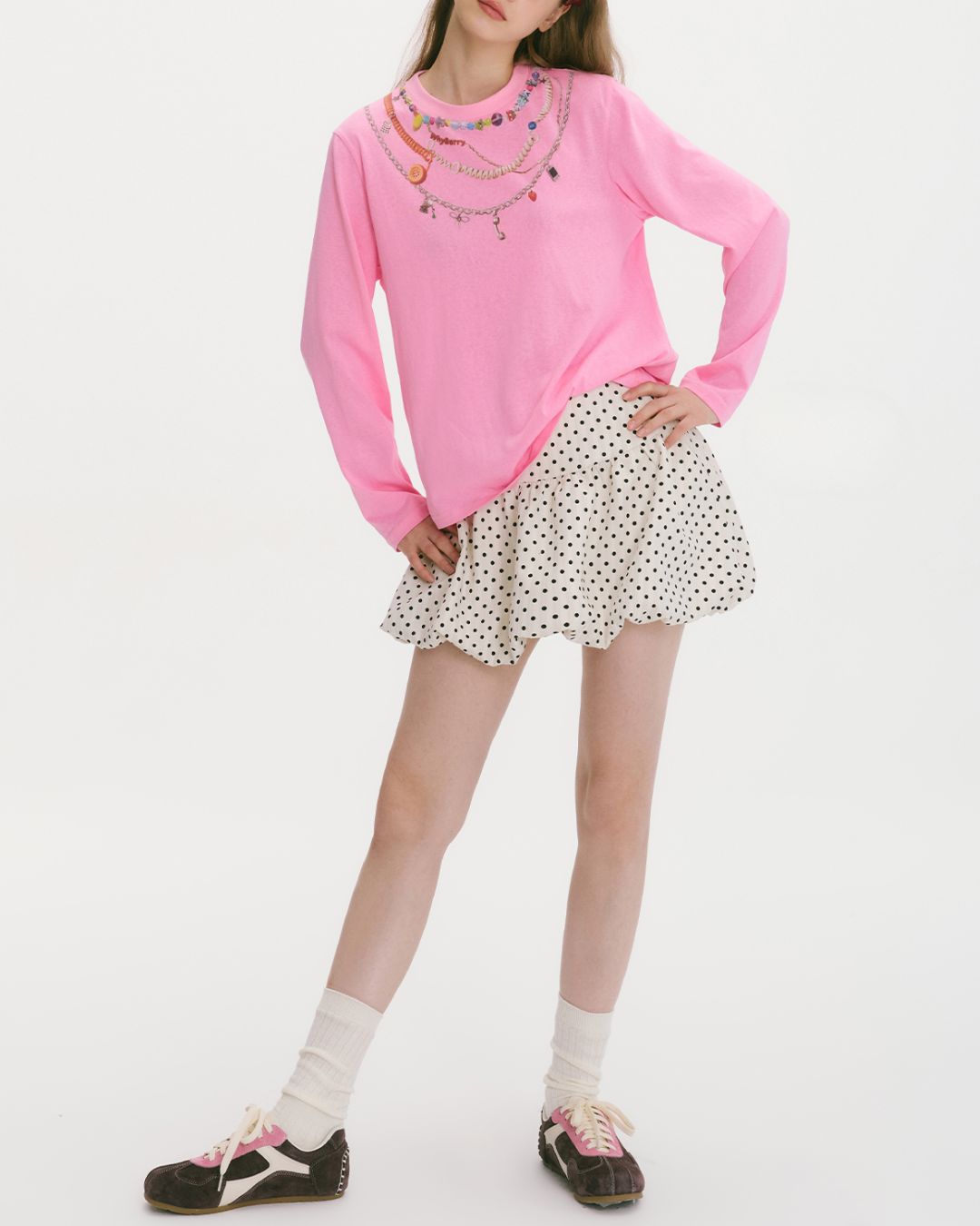 Polka Dot Balloon Mini Skirt　SK005