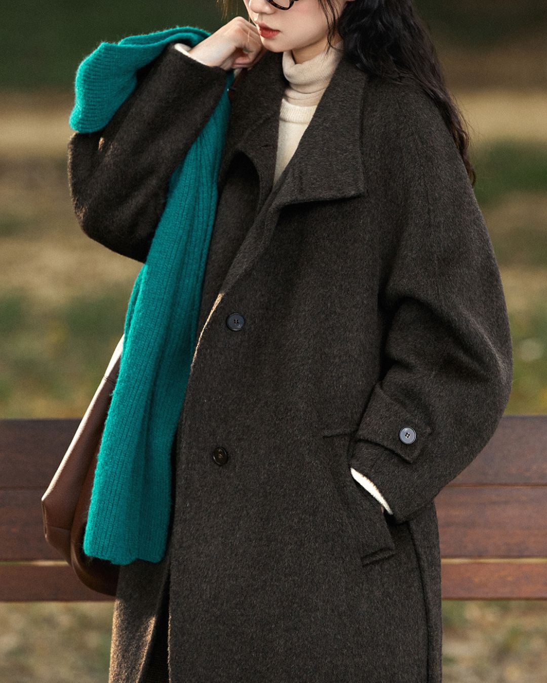 Wool Stand Collar Yoke Coat　CT019