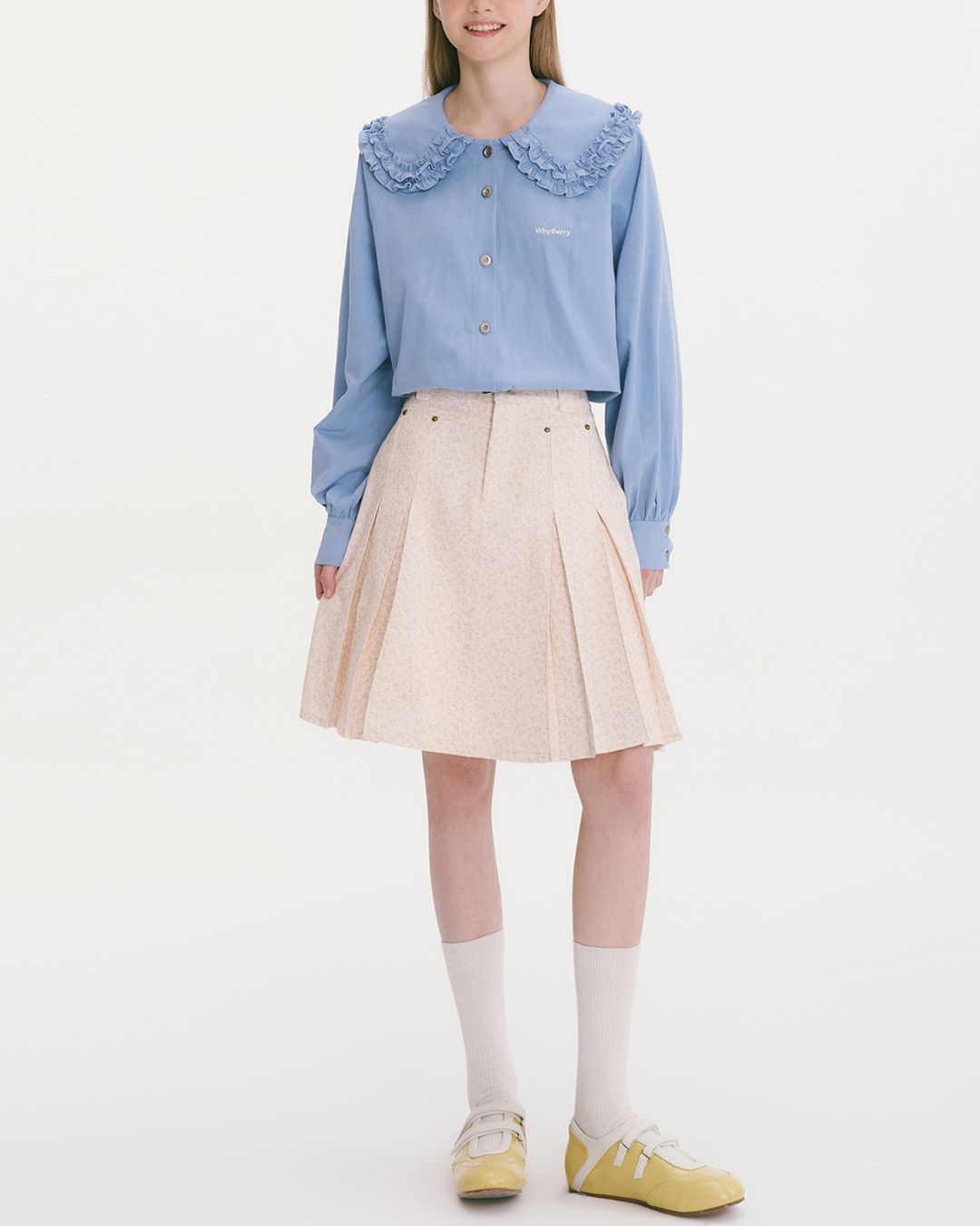 Frilled Big Collar Shirt　LS023