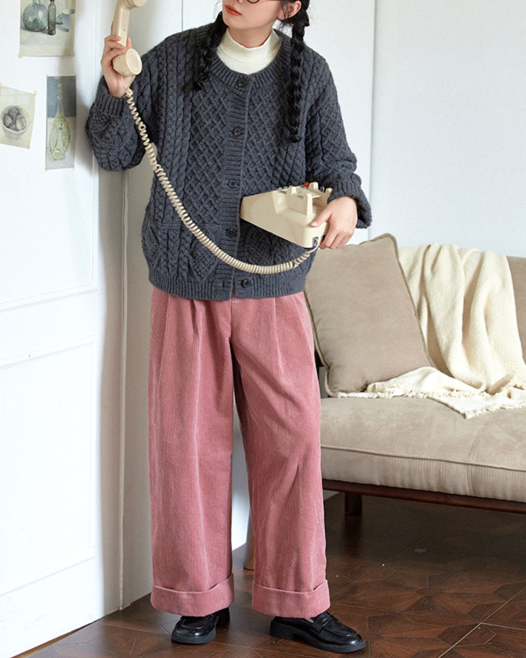 Corduroy Double Wide Pants　PT029