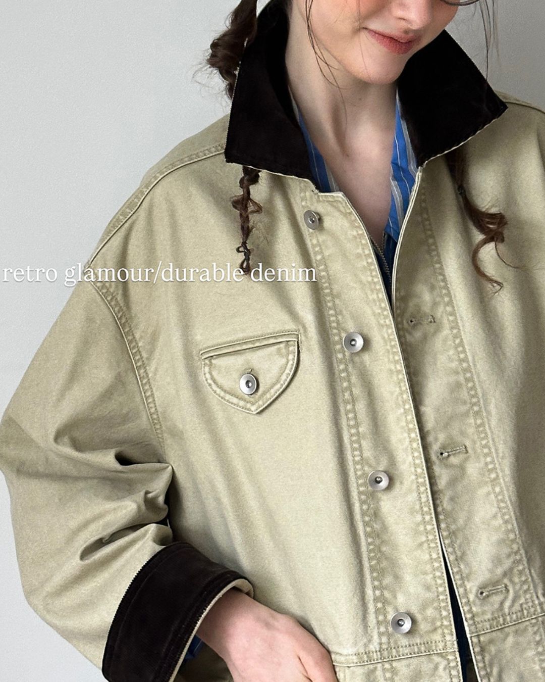 Contrast Color Work Jacket ＆ Shorts　JK015