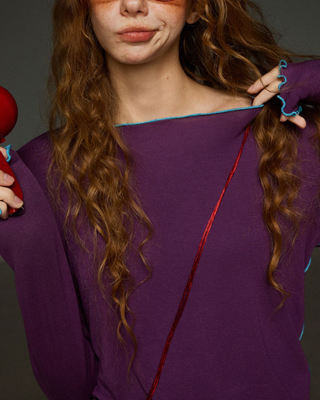 Color Stitch Mellow Frill T-shirt　LT013