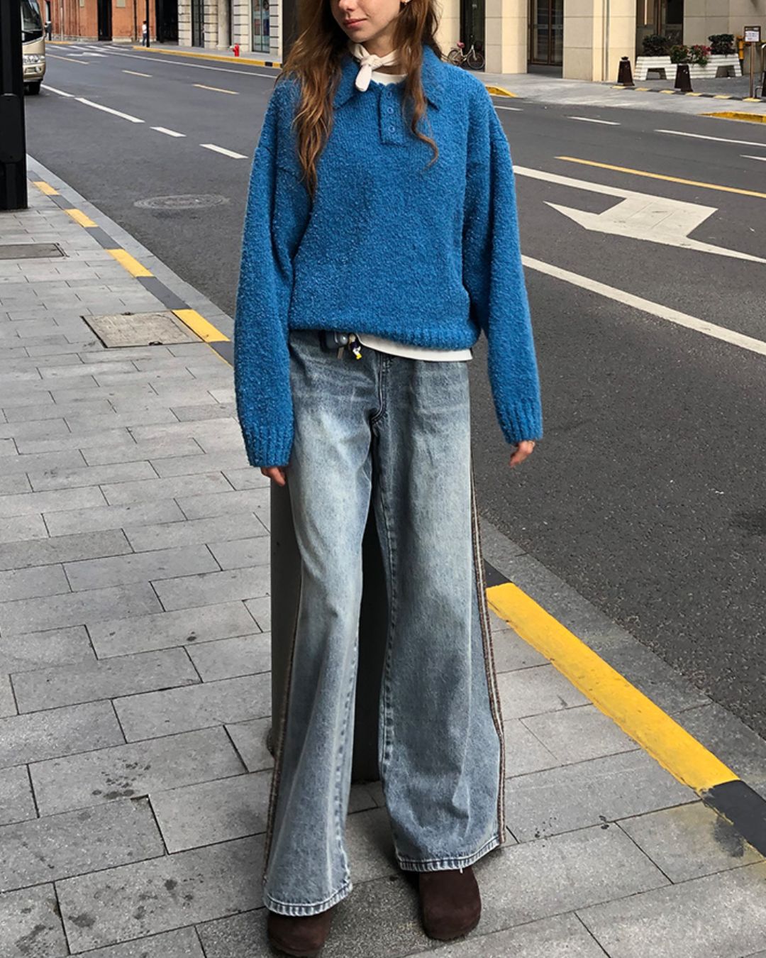 Boucle Polo Collar Knit　KN013