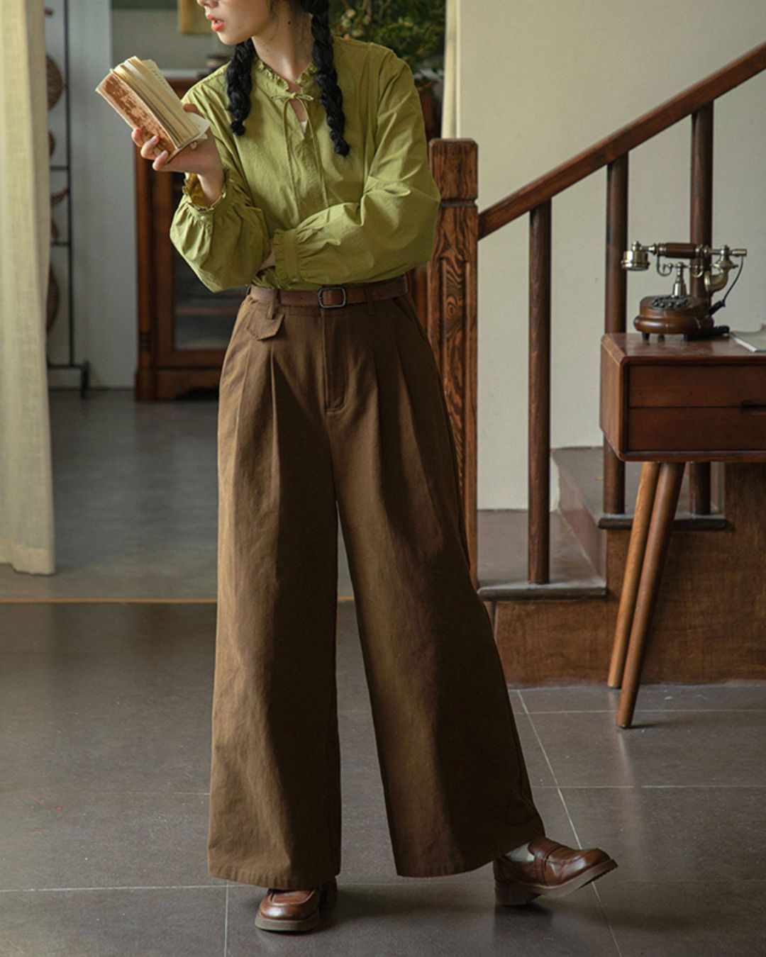 Cotton Wide Pants　PT043