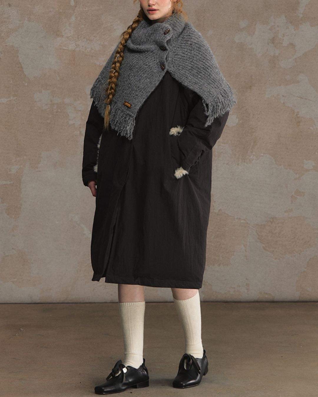 Fur Detail Long Down Coat　CT024