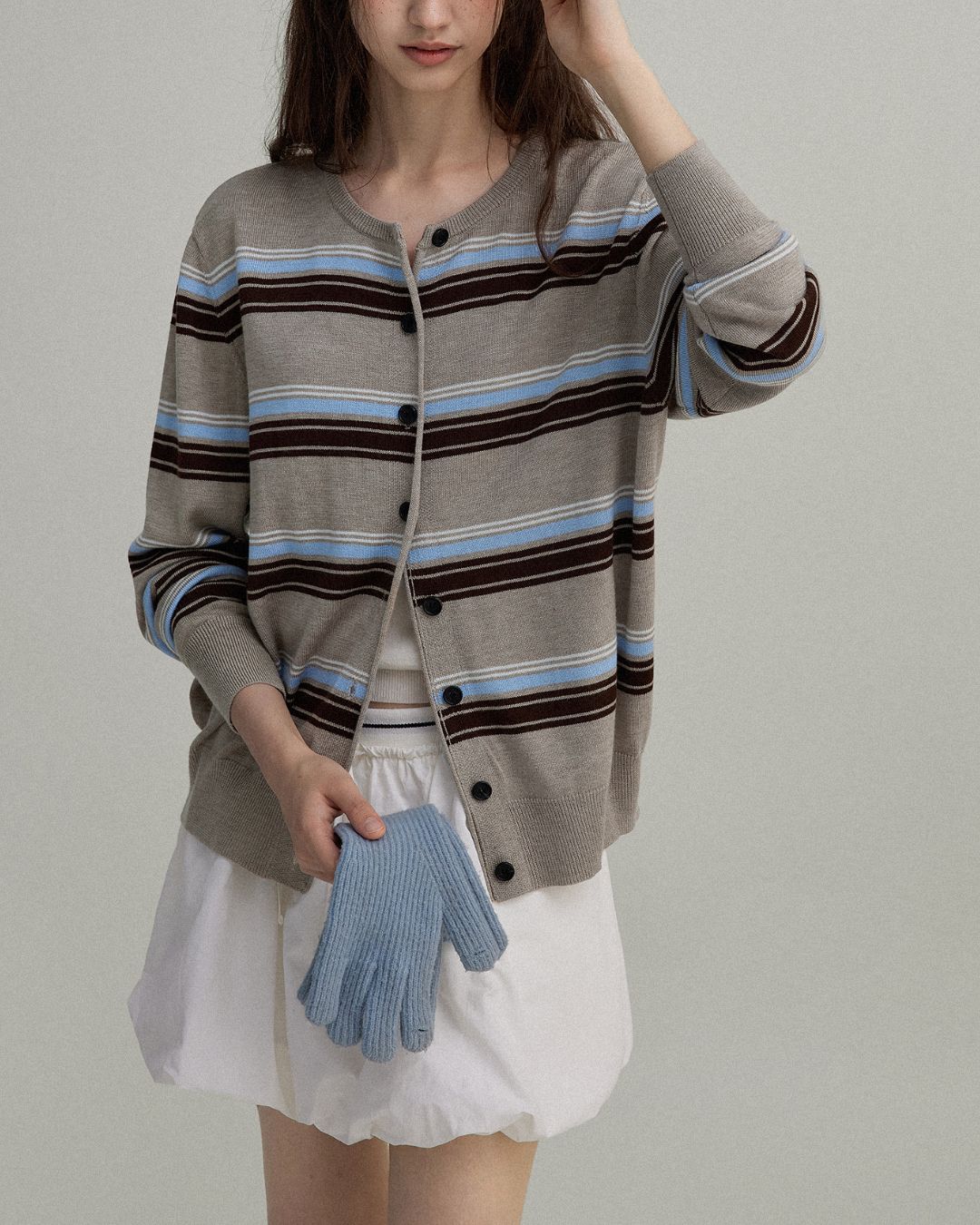 Border Knit Cardigan　KN021