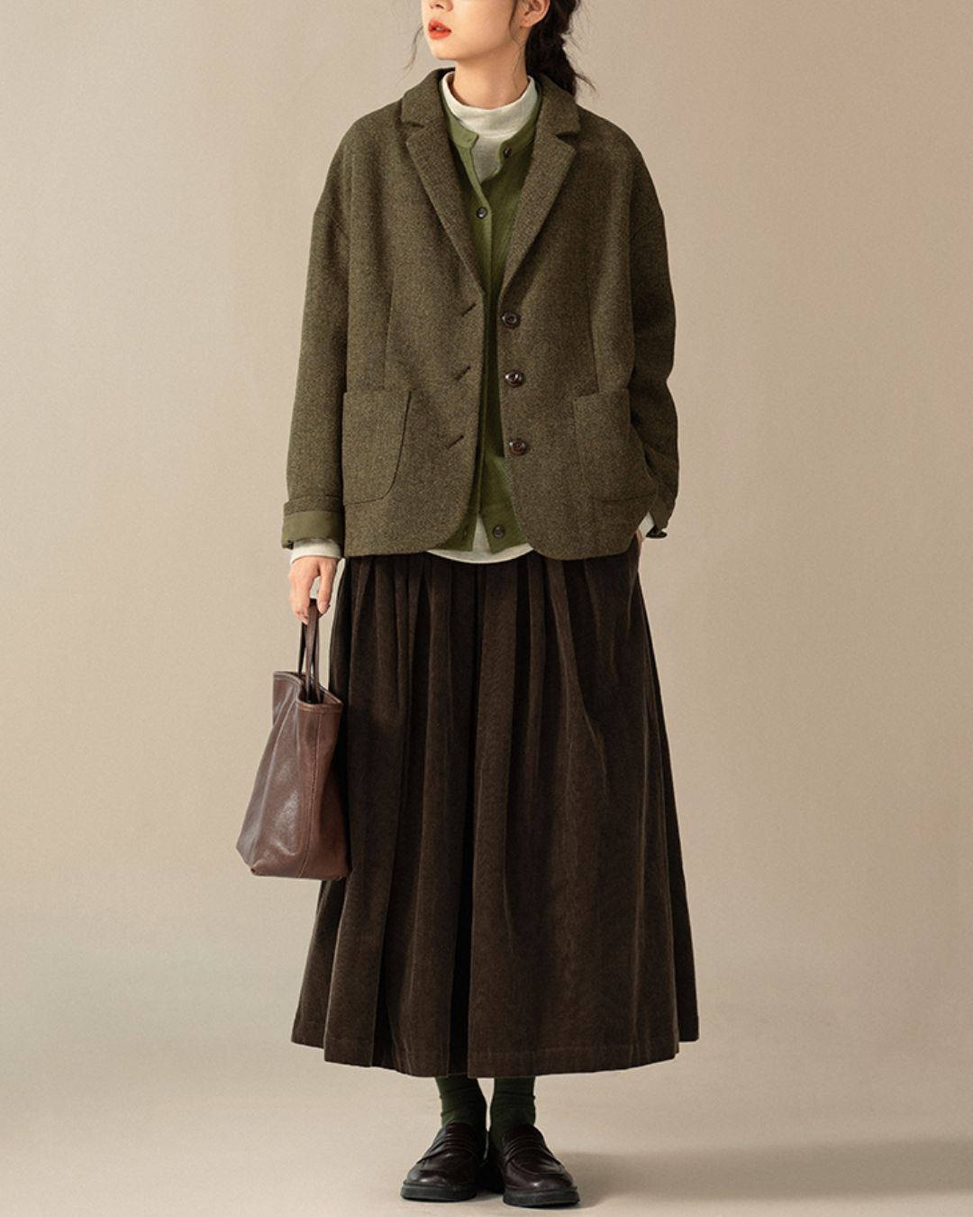 Retro Tweed Tailored Jacket　JK032