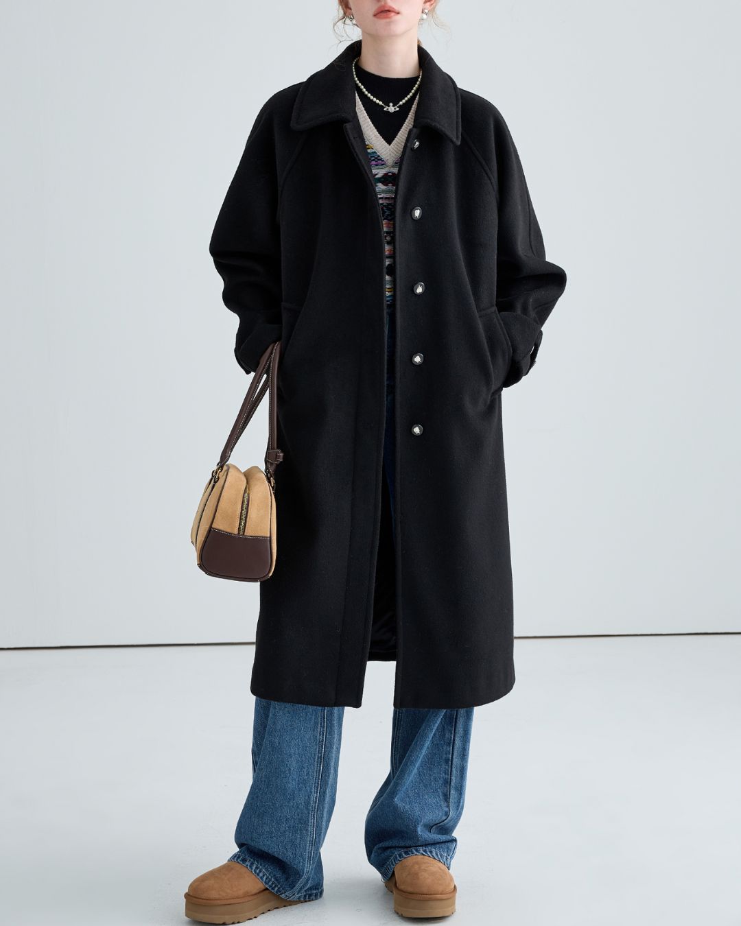 Brushed Bal Collar Coat　CT012