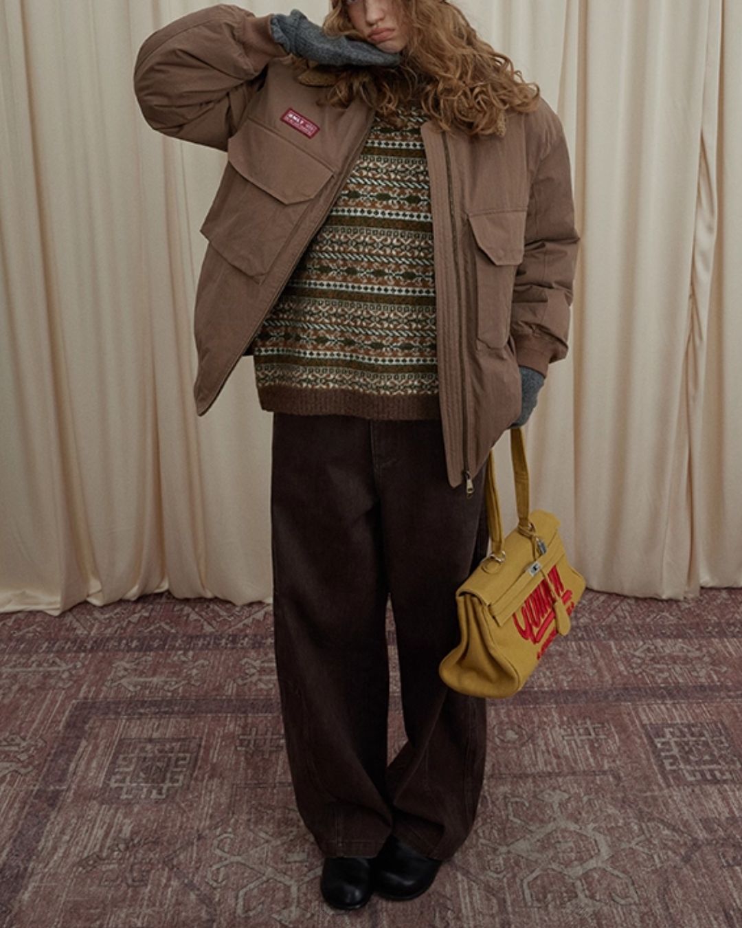 Boa Collar Padded Work Jacket　JK041