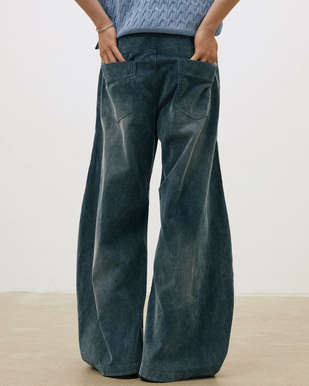 Washed Corduroy Curve Pants　PT044