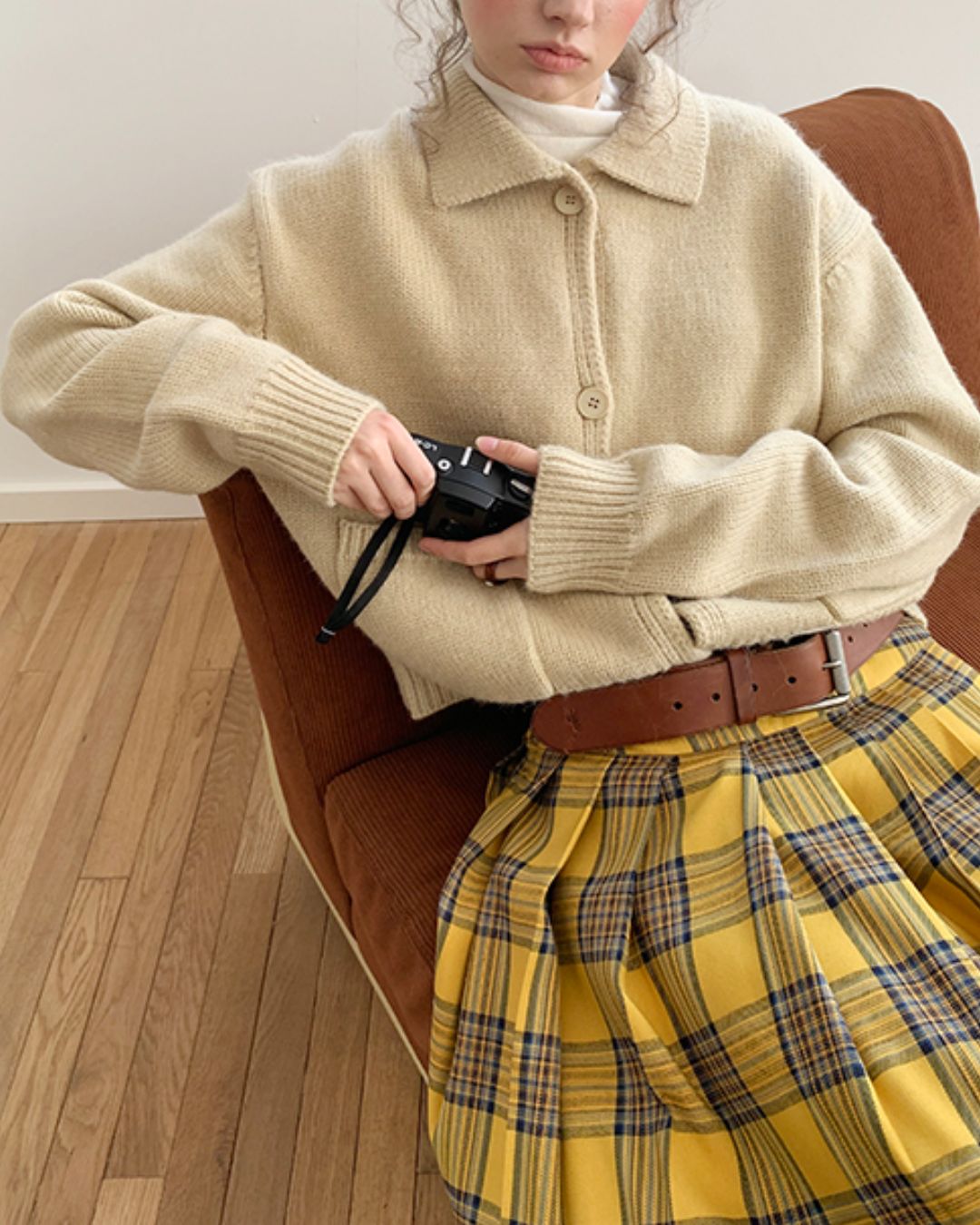 Retro Button Knit Cardigan　KN004