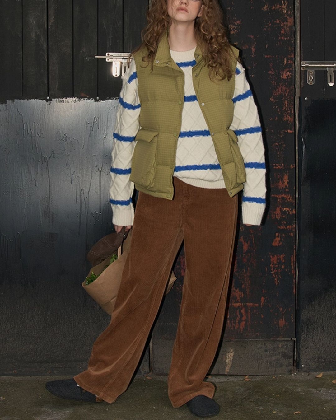 Corduroy Straight Pants　PT019