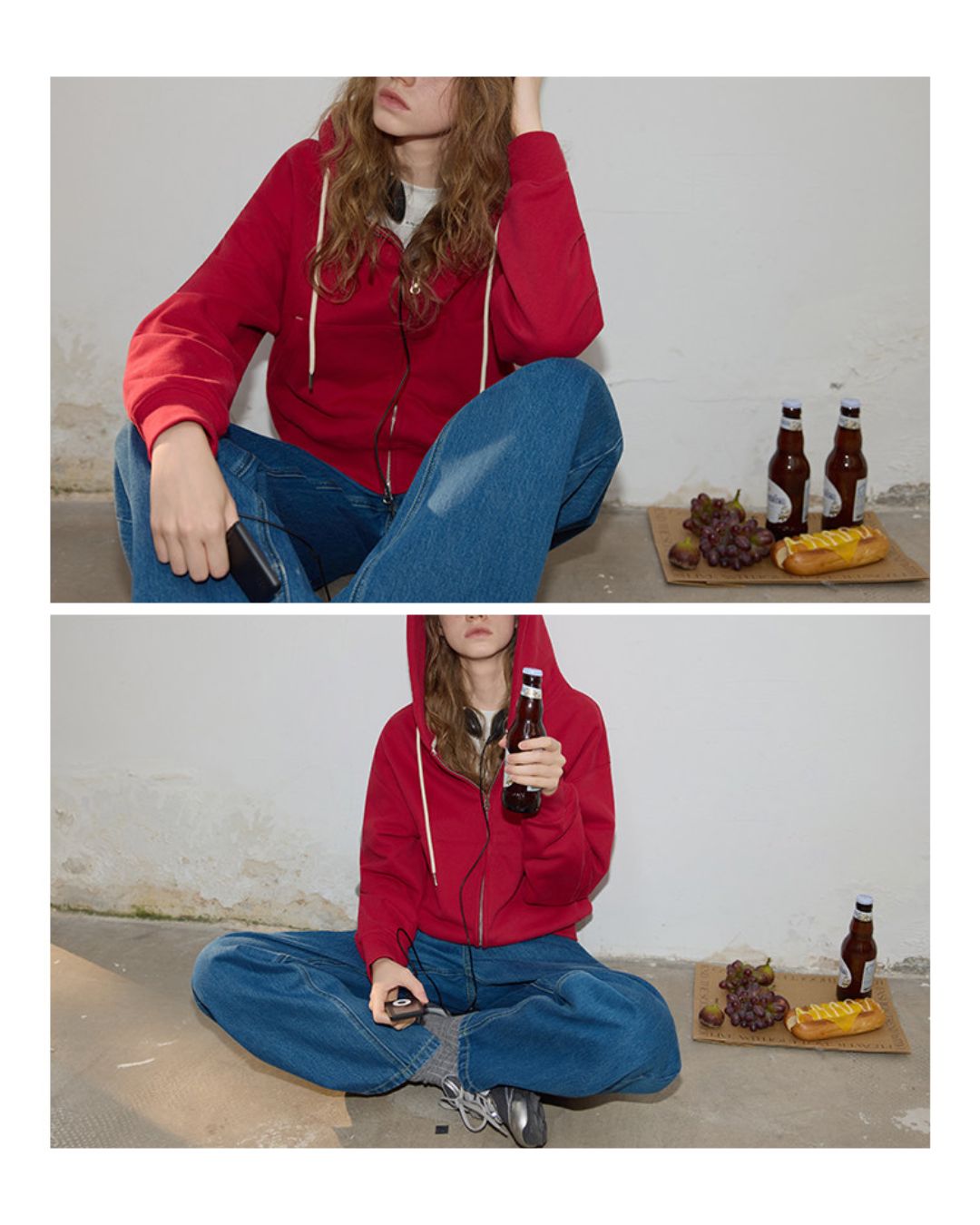 Basic Cotton Brushed Lining Hoodie　HD005