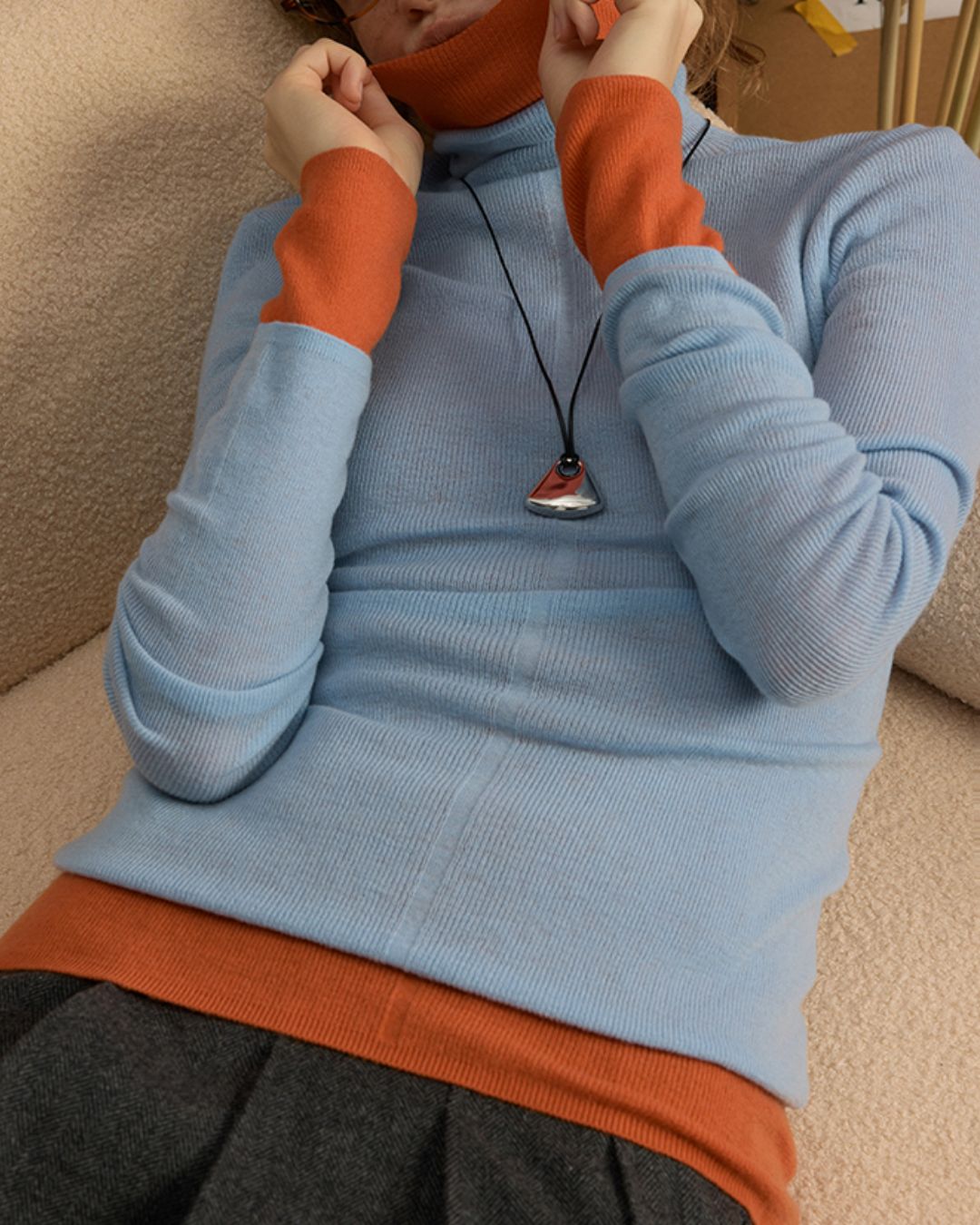 Turtleneck Wool Soft Knit　KN072