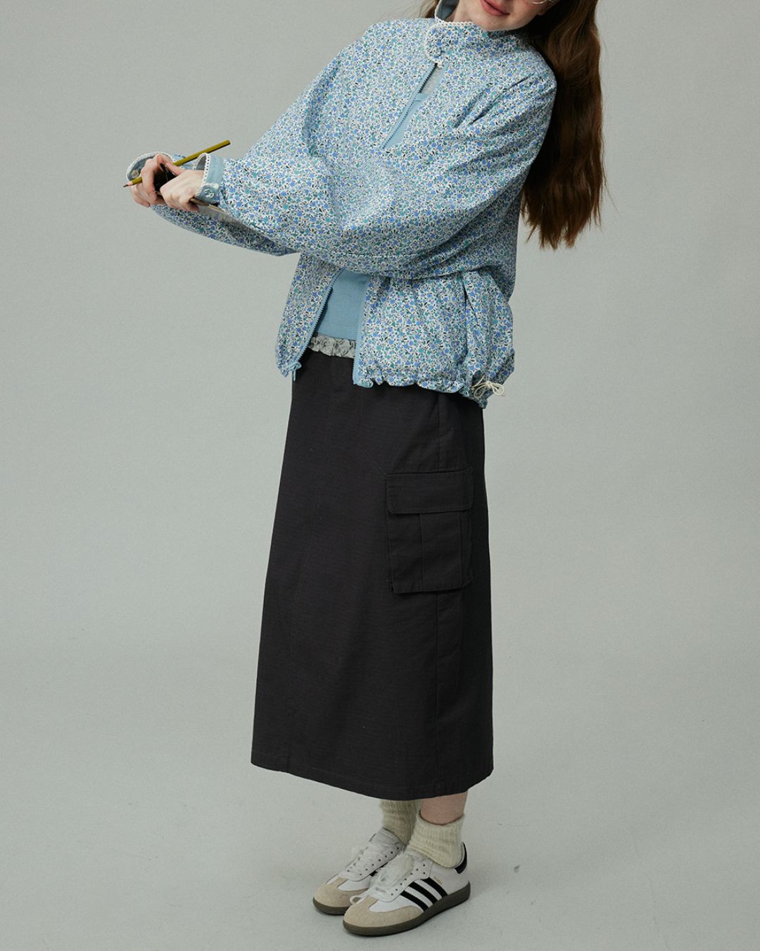 Star Studded Midi Skirt　SK001