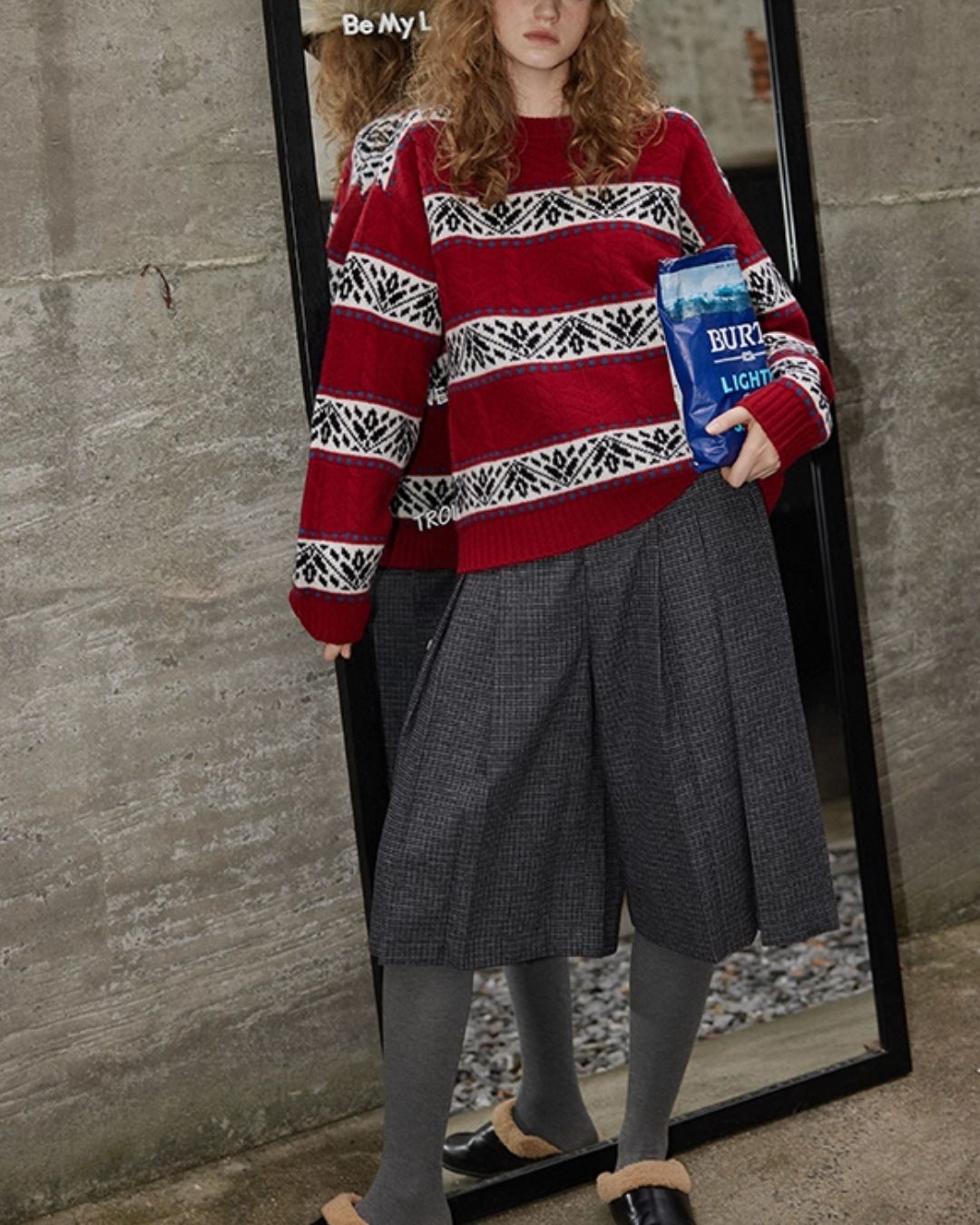 Retro Jacquard Sweater　KN047