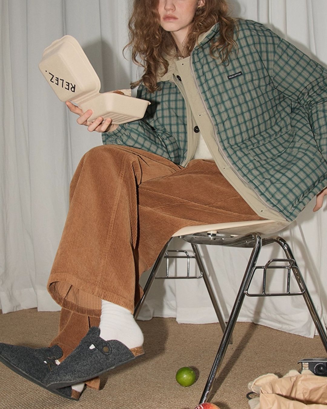 Check Reversible Down Jacket　JK047