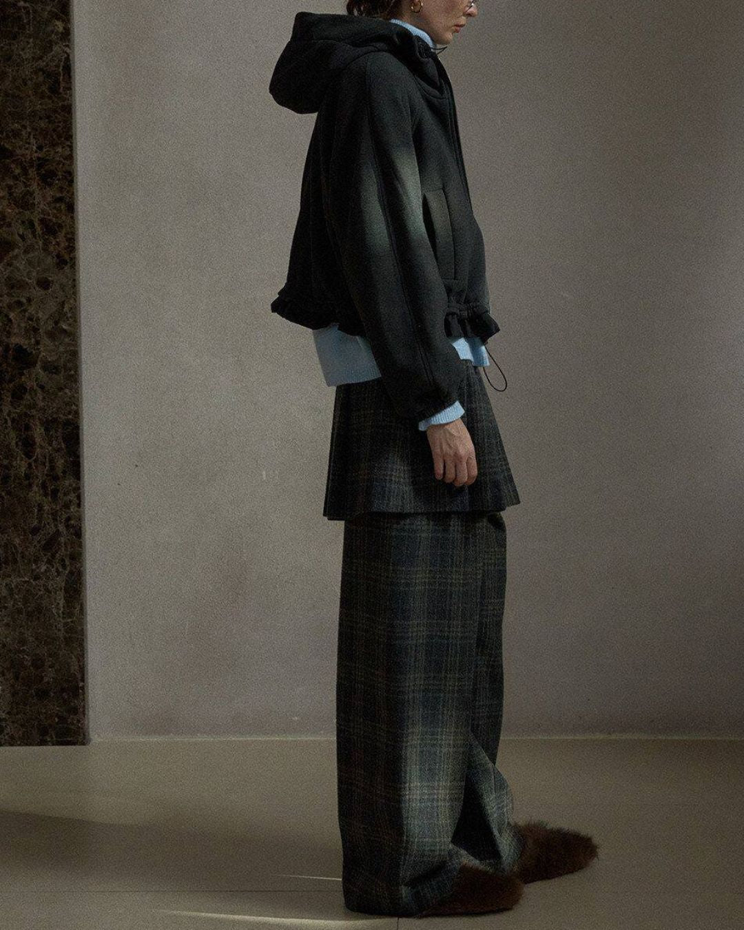 Tartan Check Pleated Mini Skirt　SK018