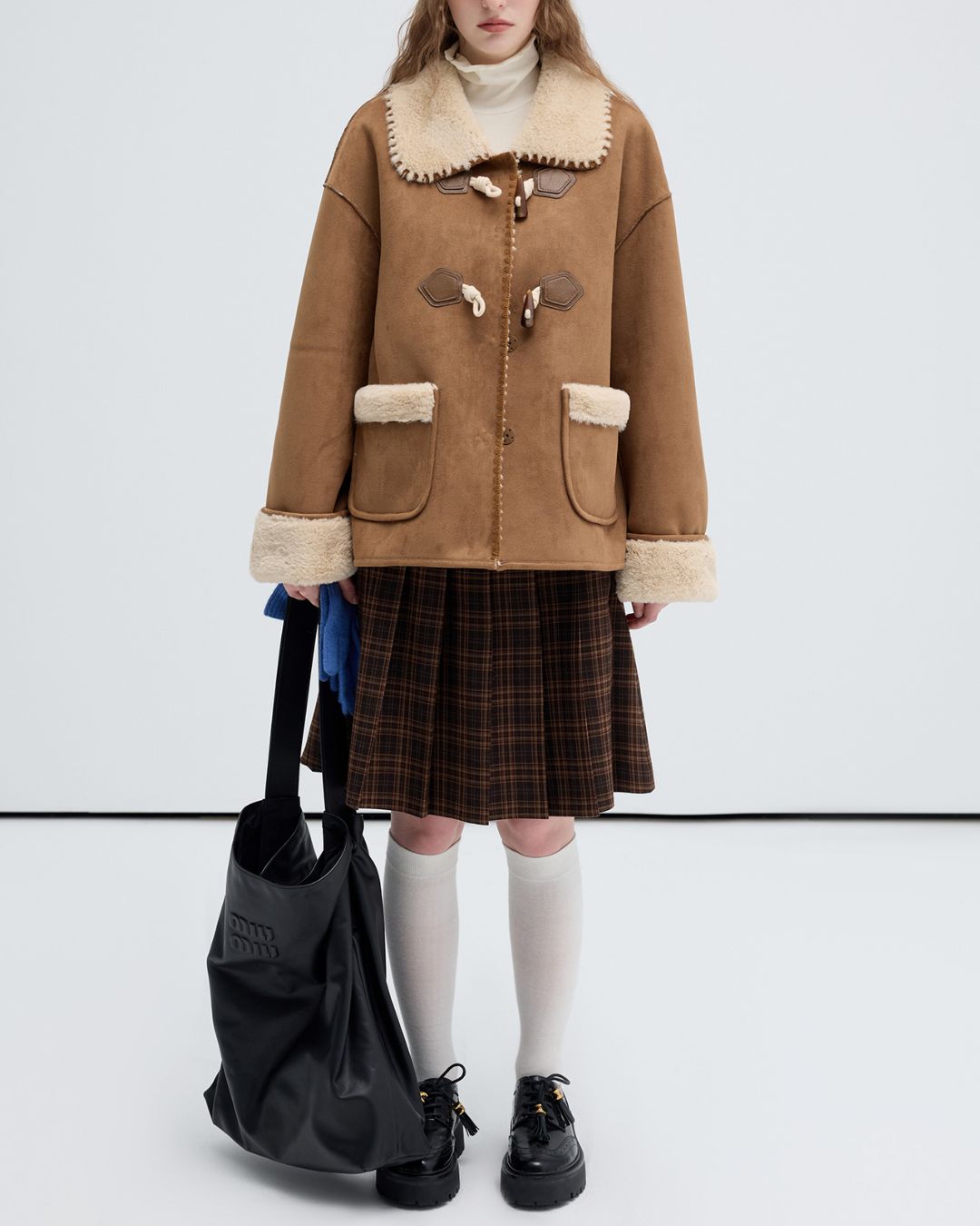 Collared Duffle Mouton Coat　CT010