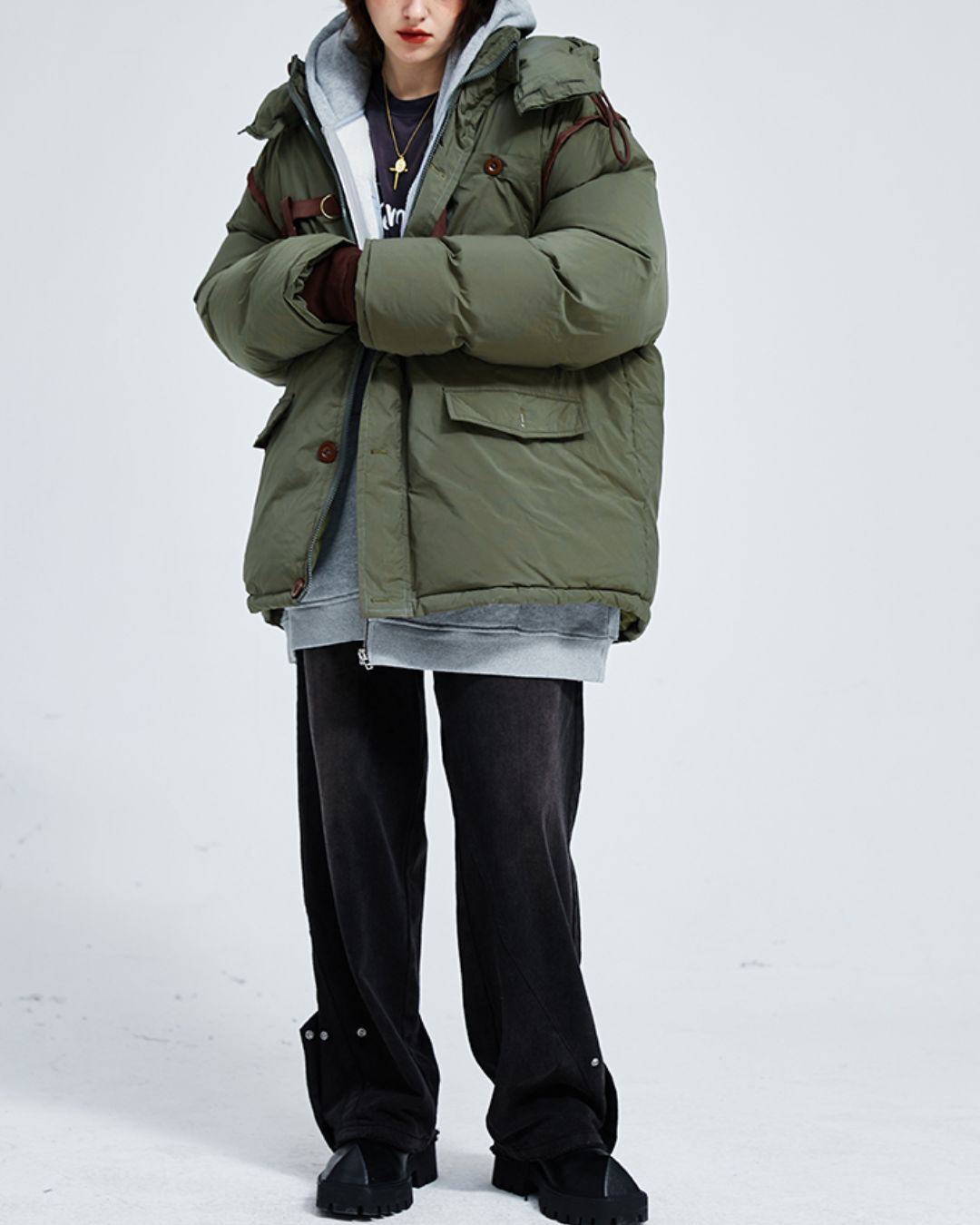 White Duck Down Work Jacket　JK073