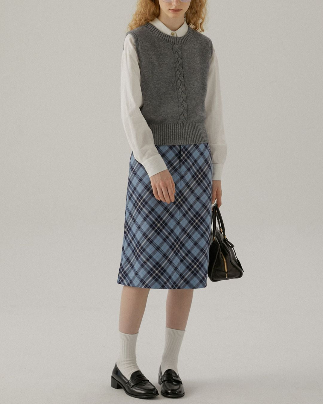 Braided Wool Knit Vest　VT007