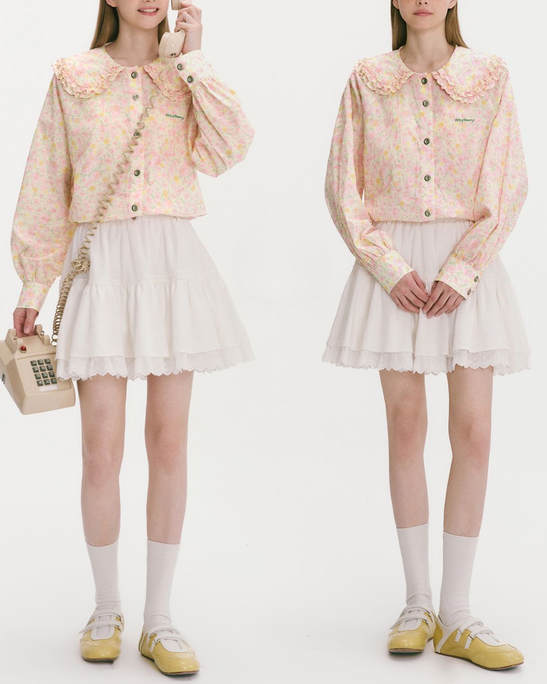 Frilled Big Collar Shirt　LS023